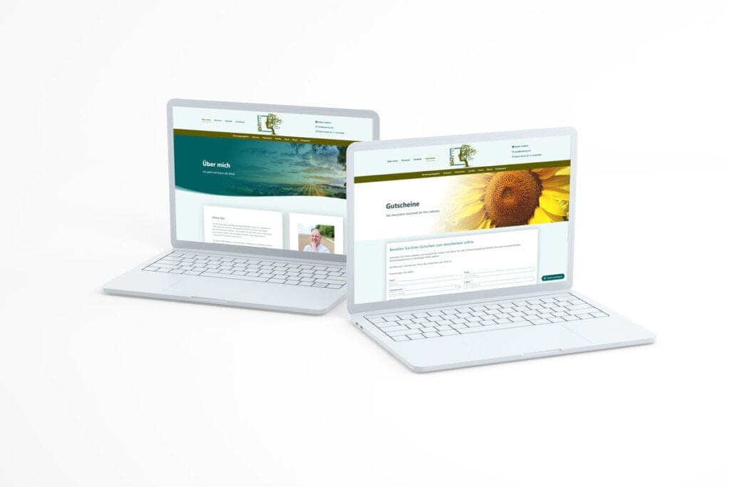 Ansicht auf Laptops