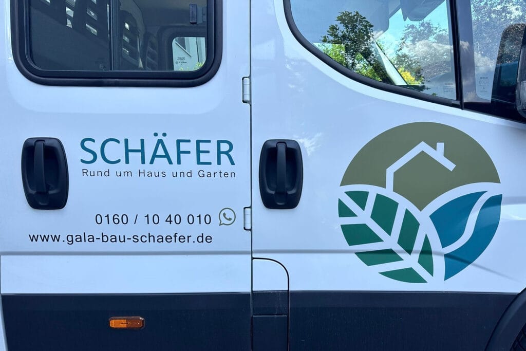 Gala Bau Schäfer Beklebung Auto