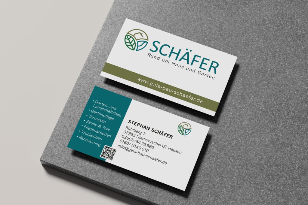 Visitenkarten Galabau Schäfer