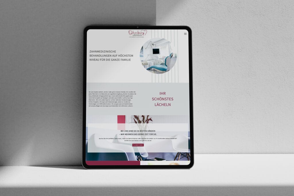 Ohmberg Lächeln Website